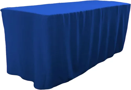 Vista 19 de LA Linen Mantel ajustable de popelina de poliéster, 96.2 in de largo x 30.0 in de ancho x 76.2
