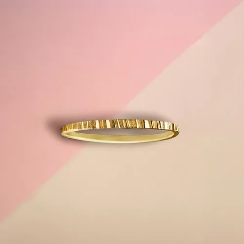 Vista 7 de Melanie Golden Jewelry Rugged Stacking Rings Silver, Gold, or Rose Gold Lined Hammered Stackable Ring Bands (2.5, 14K Gold Fill)