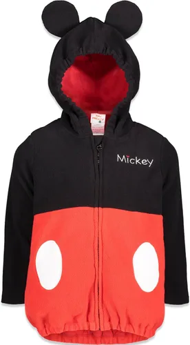 Vista 2 de Disney Mickey Mouse - Conjunto de chaqueta y pantalones de vellón Sherpa con cremallera para niños