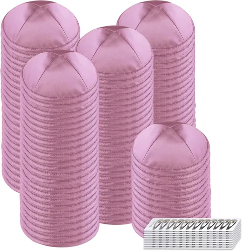 Vista 40 de Zion Judaica Deluxe Satin Kippah Yarmulkes para niños, adolescentes y adultos, 6.25 pulgadas, opciones multicolores, diseño de 4 paneles Negro