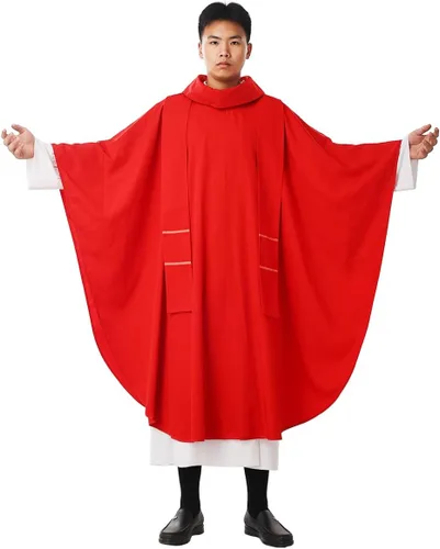 Vista 10 de BLESSUME Esperanza/Espíritu Iglesia Sacerdotes Sólidos Casulla Misas Vestiduras