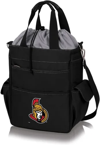 Vista 15 de PICNIC TIME NHL - Bolsa de mano unisex para adultos NHL Activo Negro con detalles grises.