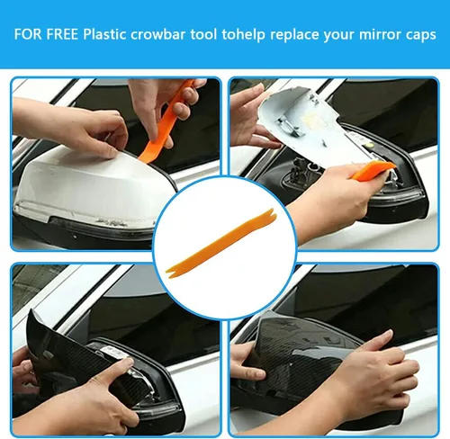 Vista 6 de Cubiertas de espejo de puerta, tapas de repuesto para espejo retrovisor compatible con BMW F20 F22 F23 F30 F31 F32 F33 F36 F87 M2 X1 E84