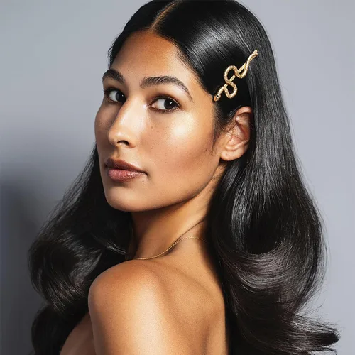 Vista 2 de The Hair Edit Temptation Bobby Pins - Pinzas decorativas de metal dorado en forma de serpiente