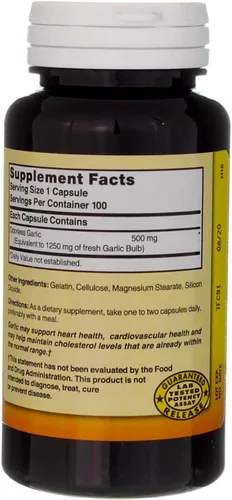 Vista 3 de Nature's Blend Cápsulas de ajo inodoro, 1250 mg, 100 unidades (1 paquete)
