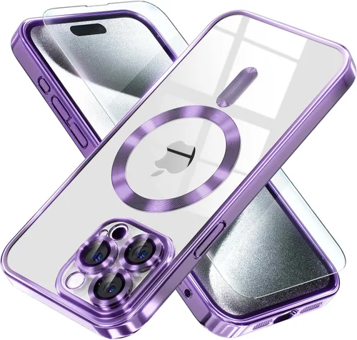 Vista 39 de Misea Funda magnética para iPhone 14 compatible con MagSafe [nunca amarillenta] [protección contra caídas de grado militar] protector completo