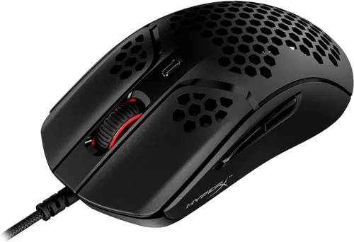 Vista 11 de HyperX Pulsefire Haste - Mouse para juegos, ultraligero, 2.08oz, carcasa de panal, diseño hexagonal, RGB, cable USB HyperFlex, hasta 16000 DPI, 6
