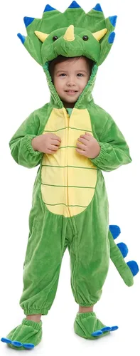 Vista 8 de HSCTEK - Disfraces de dinosaurio para bebés, recién nacidos y niñas y niños pequeños Dilofosaurio