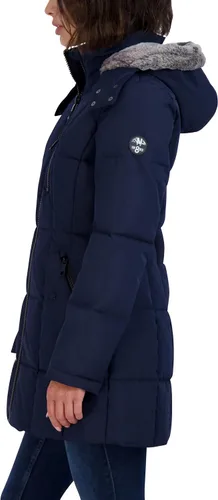 Vista 3 de Nautica Chaqueta acolchada pesada para mujer con capucha forrada de piel sintética