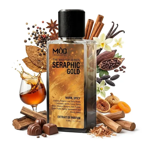 Vista 2 de Seraphic Gold - Perfume unisex Extrait de perfume picante cálido para mujeres y hombres, de larga duración