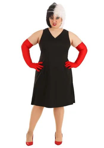 Vista 9 de Disfraz de Abrigo de Cruella De Vil para Mujer Talla Plus de 101 Dálmatas de Disney Multicolor