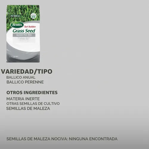 Vista 5 de Scotts Turf Builder - Mezcla rápida de semillas de césped, 3 libras. Césped de rápido crecimiento para un césped temporal, gema en 4-7 días