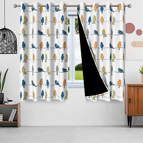Vista 18 de Cortinas opacas de cascada, impresión 3D, vista de ventana de paisaje natural, cortinas para sala de estar, panel de cortina de río con ojales