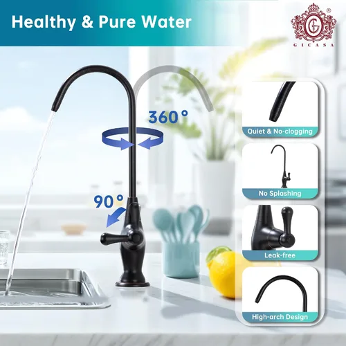 Vista 4 de Grifo de agua potable para fregadero, sistema de filtro de agua para fregadero, adecuado para la mayoría de sistemas de ósmosis inversa o filtración