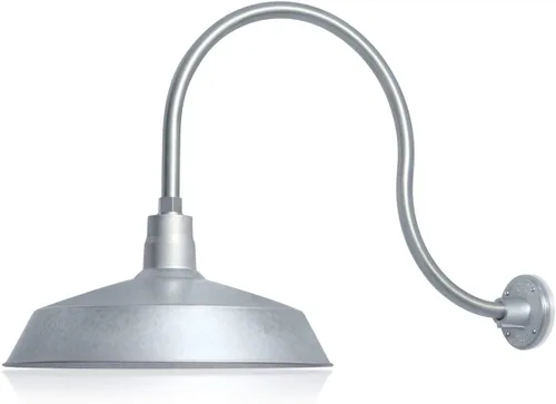 Vista 18 de 17 pulgadas. RLM Warehouse - Pantalla con brazo de cuello de cisne y bombilla Led A19 5000K de 9W