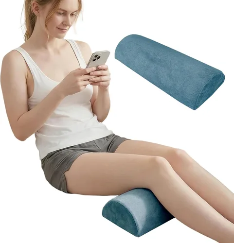 Vista 7 de Almohada para aliviar el dolor de la ciática de la rodilla, lumbar y espalda, almohadas de cuña para piernas (gris oscuro)