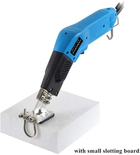 Vista 4 de Cuchillo cortador de espuma eléctrica de 110 V, esponja Peral, herramienta de corte de espuma peral, ranurado, refrigeración por aire, kit
