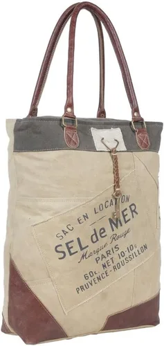 Vista 2 de Myra Bag Bolso tote de lona occidental para mujer - Bolso de cuero de algodón Topedo, Topedo