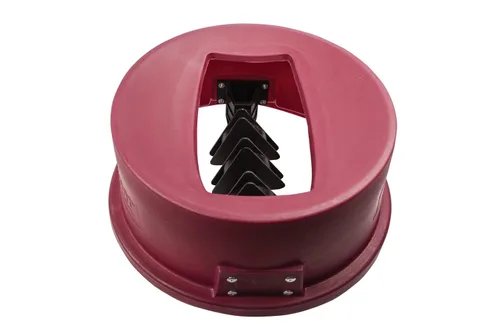 Vista 2 de San Jamar KA1951 Katchall - Recuperador de cubiertos resistente, color rojo, para contenedor de basura Slim Jim