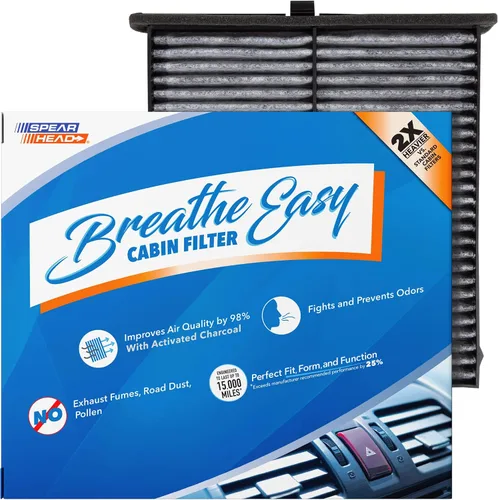 Vista 62 de Spearhead Odor Defense Breathe Easy - Filtro de cabina para AC y calentador Compatible con Chrysler 200 2015-17, Cherokee 2014-18 como OEM Hasta