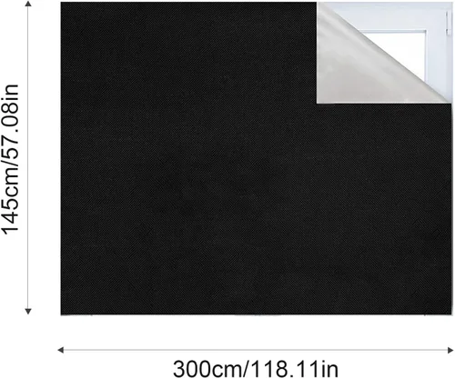 Vista 5 de Cortina ciega, 118 x 57 pulgadas, cortinas de ventana de viaje, ventana portátil para guardería, dormitorio, sin taladro, bloqueo de luz y UV