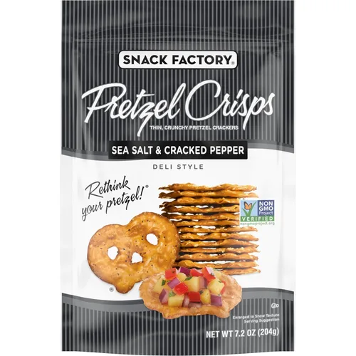 Vista 7 de Snack Factory Pretzel Crisps Galletas de pretzel de brioche, bolsa de 7.2 onzas