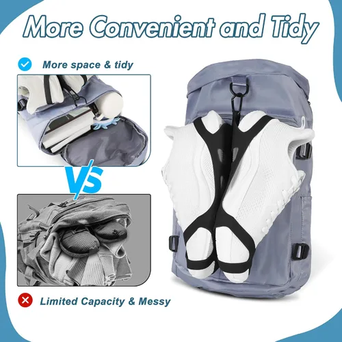 Vista 4 de Funda para zapatos, soporte para zapatos takyu para mochila, clips de zapatos, accesorio deportivo para escalada al aire libre, senderismo, viajes
