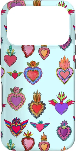Vista 30 de Latinas Milagros Tin Hearts Phone Case Gift Watercolor Case for iPhone 17