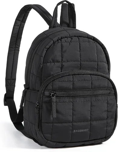 Vista 30 de BAGSMART Mochila de viaje para mujer, mochila universitaria para laptop de Negro