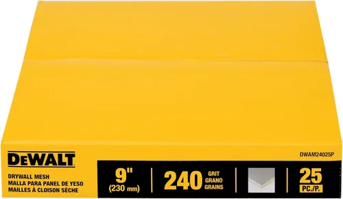 Vista 2 de DEWALT Malla para paneles de yeso, 9 in., paquete de 25, 240G (DWAM24025P)