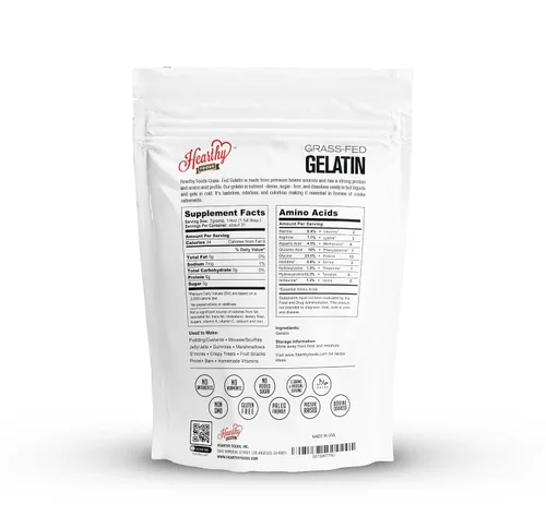 Vista 2 de Hearthy Foods Polvo de Gelatina de Carne de Res Polvo de Gelatina Sin Sabor para Mujeres y Hombres Proteína Pura Tipo 1 y 3, Alimentada