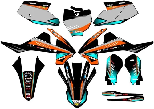 Vista 8 de Kit de base gráfica SX 65 Surge Black Senge 2019-2023 compatible con KTM