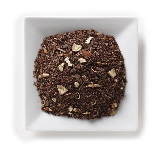 Vista 2 de Mahamosa - Té rooibos de chocolate y naranja, 2 onzas, mezcla de té de hierbas rooibos de hojas sueltas (té de postre)