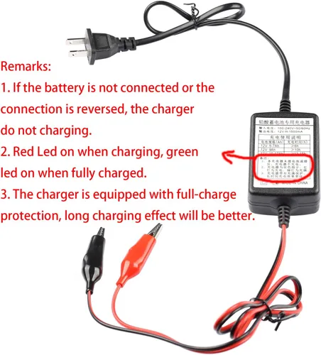 Vista 3 de 12V Volt 1500mA selló el enchufe 1.5A del cargador de batería recargable de plomo ácido de los E.E.U.U