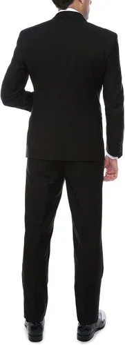 Vista 3 de Ferrecci 2 Piece Suits for Men Slim Fit Solid Wedding Prom Tuxedo Suit with Two Buttons Notch Lapel Blazer and Pants