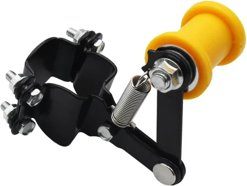 Vista 5 de Conjunto de guía tensor de cadena universal para ATV, mini moto, moto de cross, kart (Amarillo1)