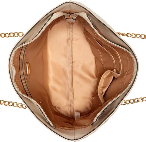 Vista 3 de GUESS Bolso tote acolchado bordado GS para mujer - Piedra, Piedra