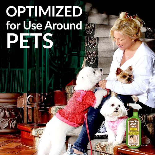 Vista 8 de Simple Green Bio Dog Active - Removedor de manchas y olores, limpiador enzimático y removedor de manchas para alfombras, alfombras y tela, elimina