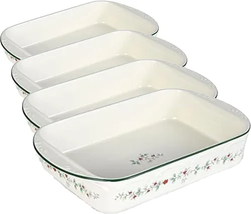 Vista 6 de Pfaltzgraff Winterberry Molde Rectangular para Hornear, 13 Pulgadas