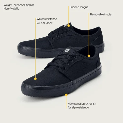 Vista 3 de Shoes for Crews Zapatillas unisex con suela antideslizante para trabajo Cómodas, zapatos de trabajo antideslizantes para hombres y mujeres
