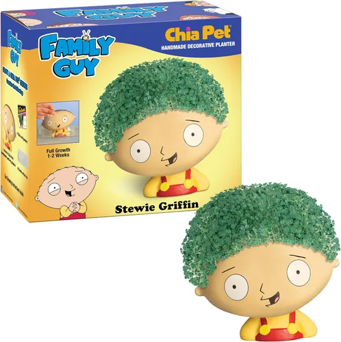Vista 4 de Chia Pet Emoji Winky con paquete de semillas, maceta decorativa de cerámica, fácil de hacer y divertido de cultivar, regalo novedoso, perfecto