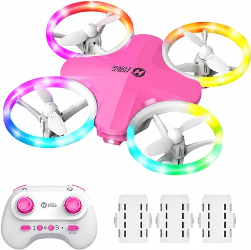 Vista 11 de Holy Stone Mini dron HS180 LED para niños principiantes, cuadricóptero RC con 3 baterías de vuelo de 21 minutos, fácil de volar, inicio con una