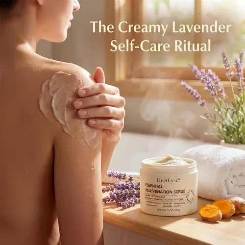 Vista 5 de Essence Exfoliante revitalizante con cúrcuma ácido glicólico niacinamida tratamiento para pieles sensibles, exfoliante suave y cremoso de lavanda
