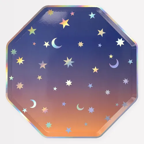 Vista 10 de Meri Meri Platos de fiesta de cumpleaños, paquete de 8 platos desechables para fiestas temáticas divertidas, suministros de cumpleaños para niños