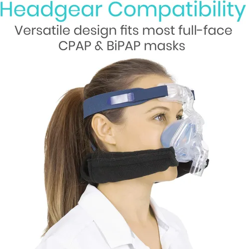 Vista 3 de Vive CPAP - Funda de correa para el cuello, almohadilla para el cuello para máscaras de casco BiPap Comfort & Prevent Lines: ajuste universal