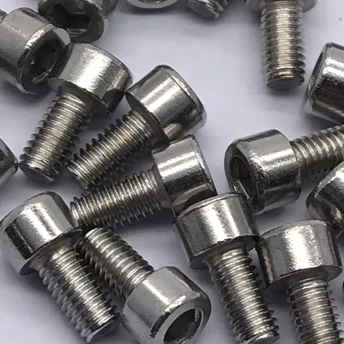 Vista 3 de Tornillos de cabeza hexagonal M3 x 0.236 in, rosca completa, superficie brillante, acero inoxidable, tornillos de cabeza hexagonal
