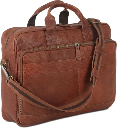 Vista 9 de KomalC Maletines de cuero de 16 pulgadas para computadora portátil, bolsas de mensajero para hombres y mujeres, mejor bolso de oficina