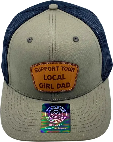 Vista 6 de Support Your Local Girl Dad Patch Hat - Classic Snapback Cap for Men - Premium Baseball Cap for Men - Gift for Fathers