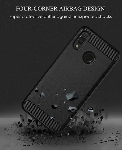 Vista 5 de Asuwish Funda compatible con Huawei Nova 3i y protector de pantalla de vidrio templado, accesorios de silicona suave para Huwai P Smart Plus Hawaii