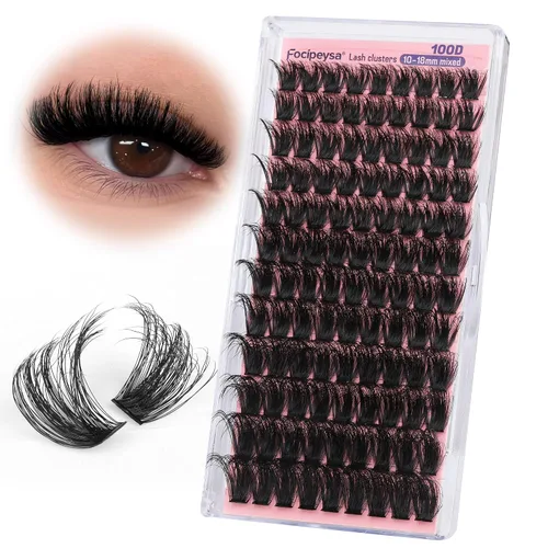 Vista 29 de Racimos de Pestañas de Volumen Completo DIY Extensión de Pestañas 10-18MIX Racimos de Pestañas Curvadas en D 200D Pestañas Individuales Onduladas